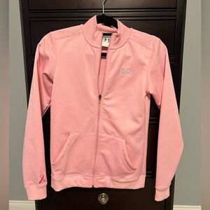 Under Armour XS light pink full zip athletic jacket NWOT